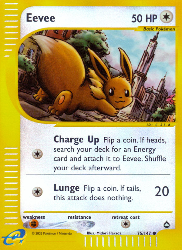 E-Series Aquapolis Eevee #75/147 reverse holo